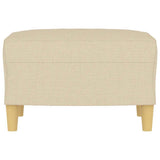 Vidaxl voetenbank 60x50x41 cm stof crèmekleurig