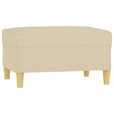 Vidaxl voetenbank 70x55x41 cm stof crèmekleurig