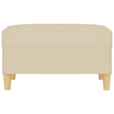 Vidaxl voetenbank 70x55x41 cm stof crèmekleurig