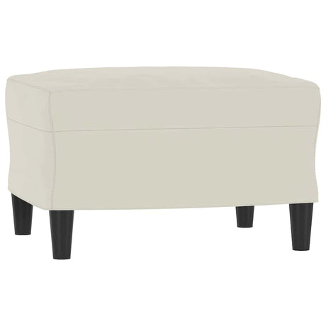 Vidaxl voetenbank 60x50x41 cm fluweel crèmekleurig