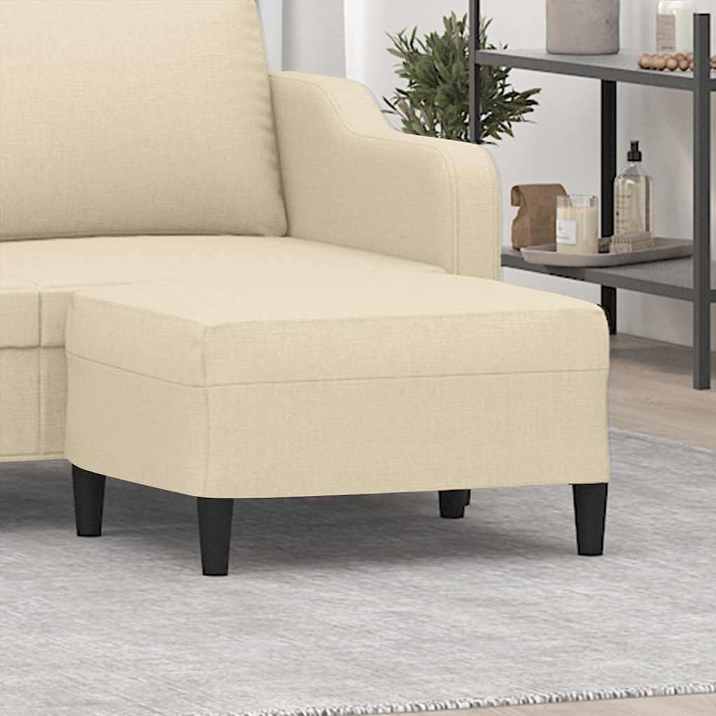 Vidaxl voetenbank 70x55x41 cm stof crèmekleurig