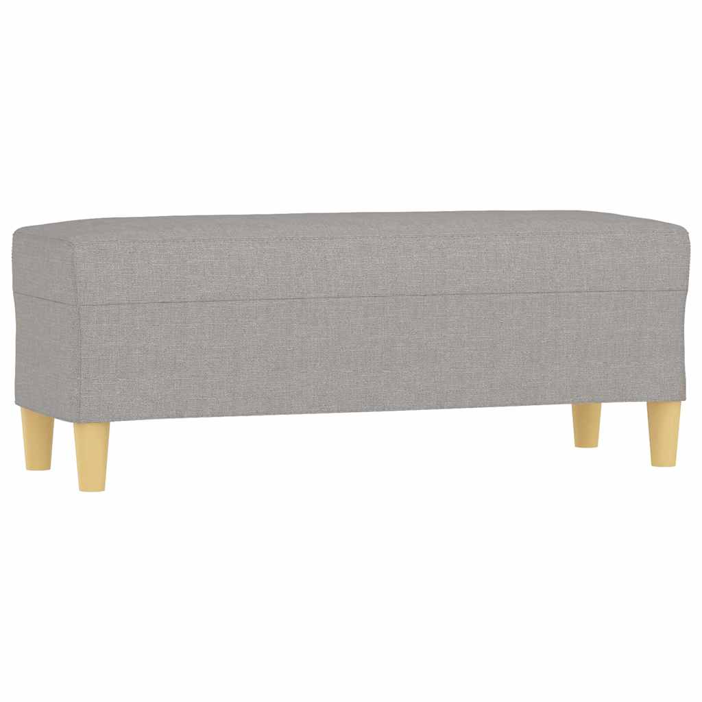 Vidaxl bankje 100x35x41 cm stof lichtgrijs