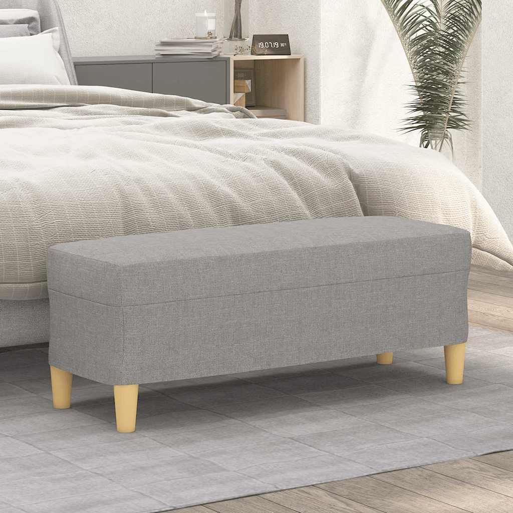 Vidaxl bankje 100x35x41 cm stof lichtgrijs