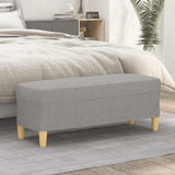 Vidaxl bankje 100x35x41 cm stof lichtgrijs