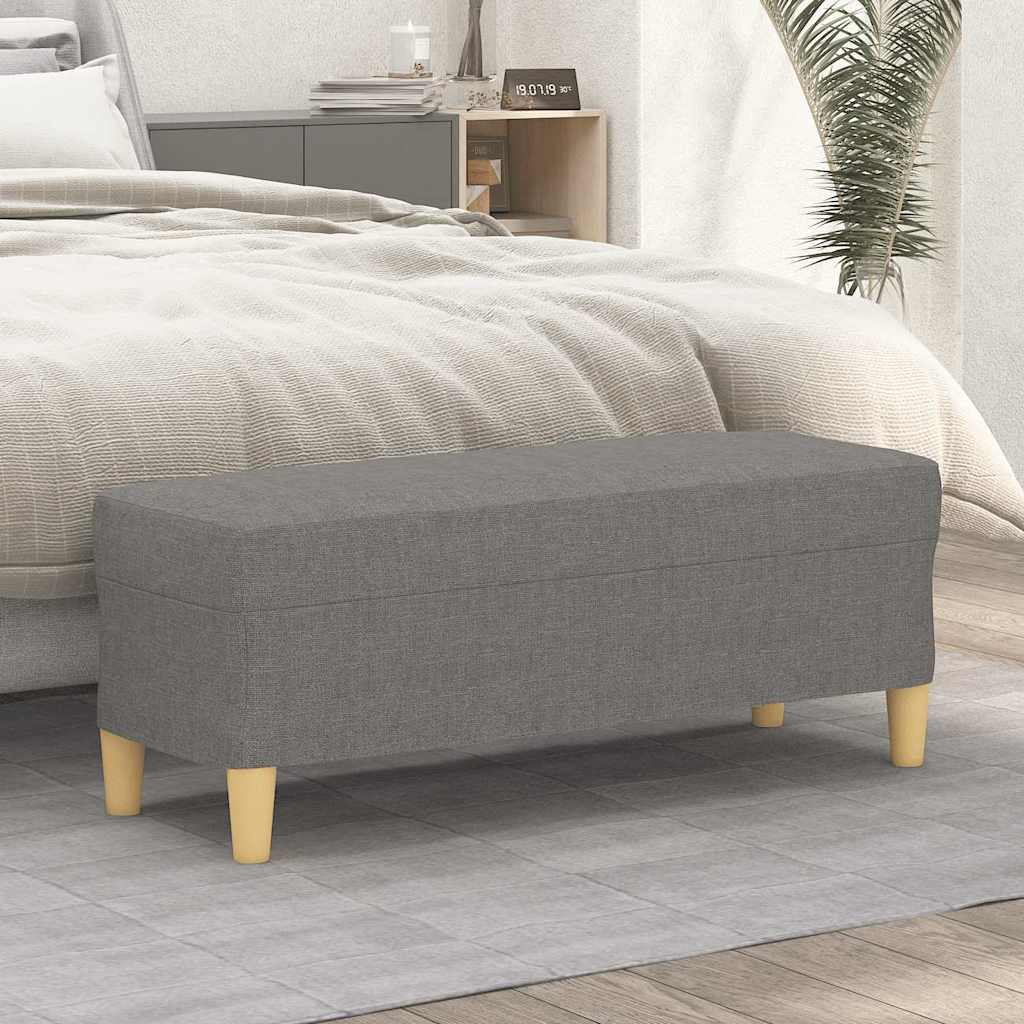 Vidaxl bankje 100x35x41 cm stof donkergrijs