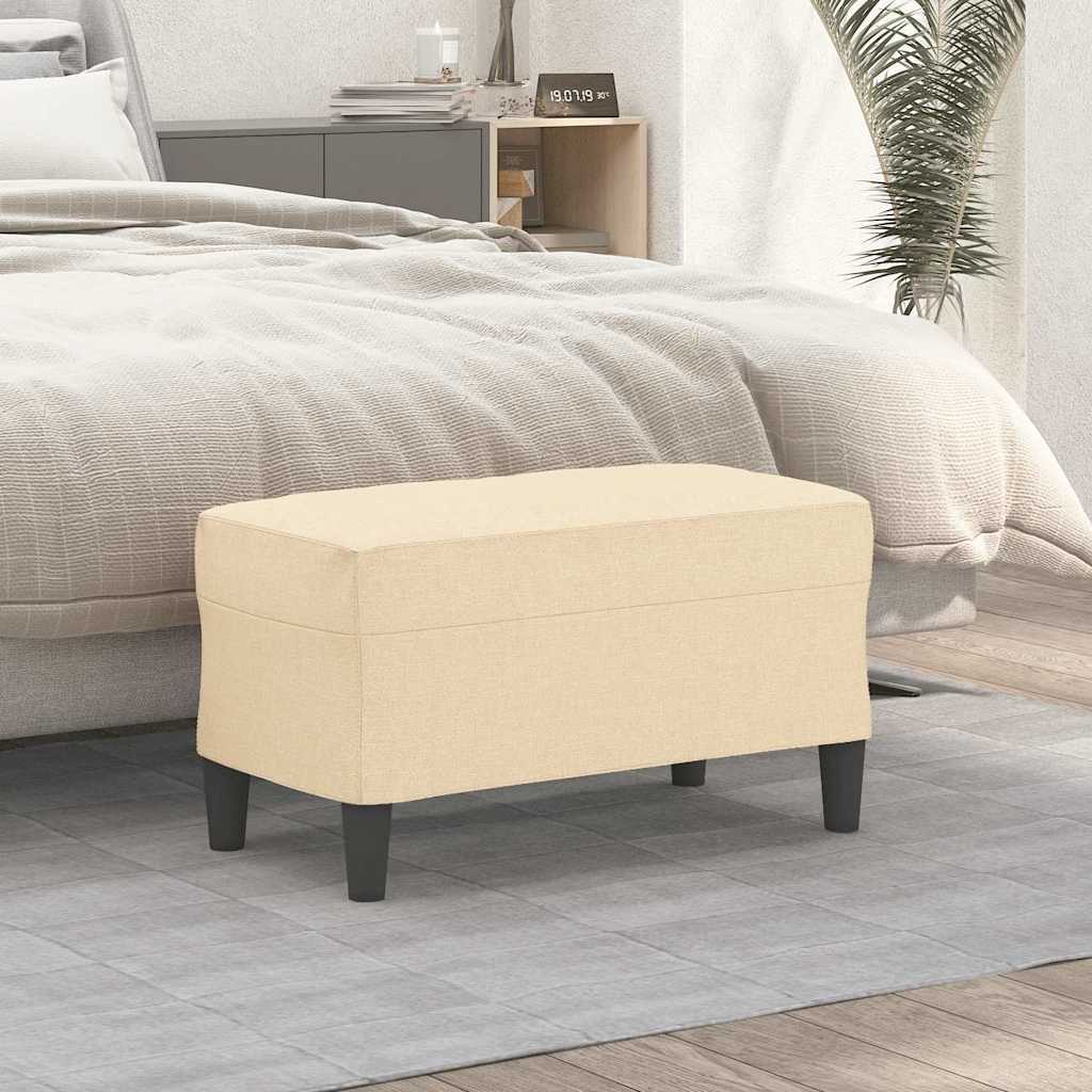 Vidaxl bankje 70x35x41 cm stof crèmekleurig
