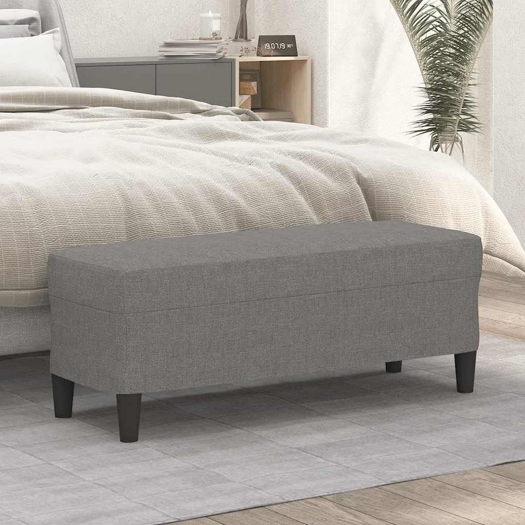 Vidaxl bankje 100x35x41 cm stof donkergrijs