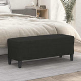 Vidaxl bankje 100x35x41 cm stof zwart
