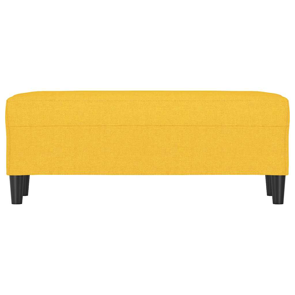 Vidaxl bankje 100x35x41 cm stof lichtgeel