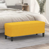 Vidaxl bankje 100x35x41 cm stof lichtgeel