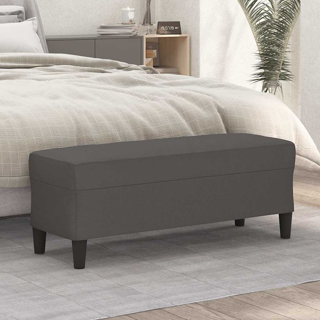 Vidaxl bankje 100x35x41 cm kunstleer grijs