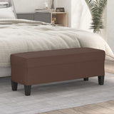 Vidaxl bankje 100x35x41 cm kunstleer bruin