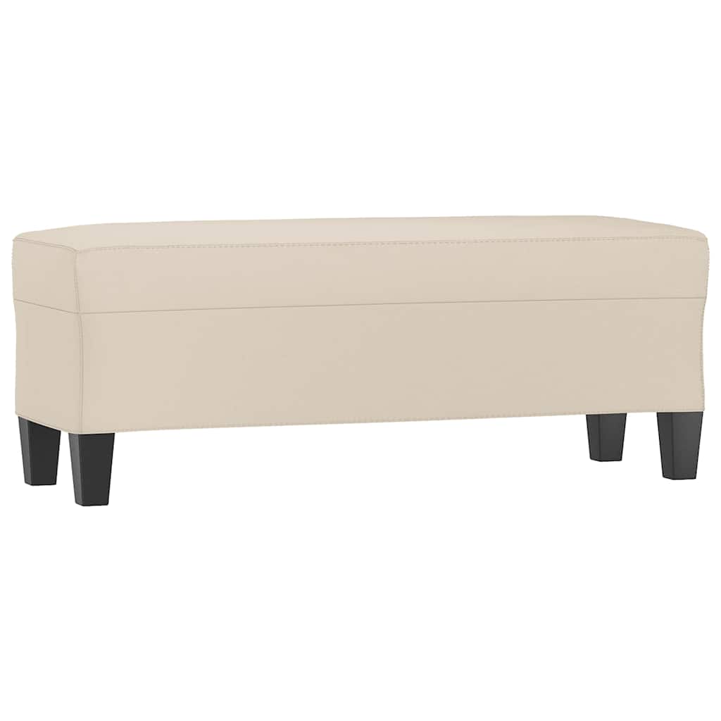 Vidaxl bankje 100x35x41 cm microvezelstof crèmekleurig
