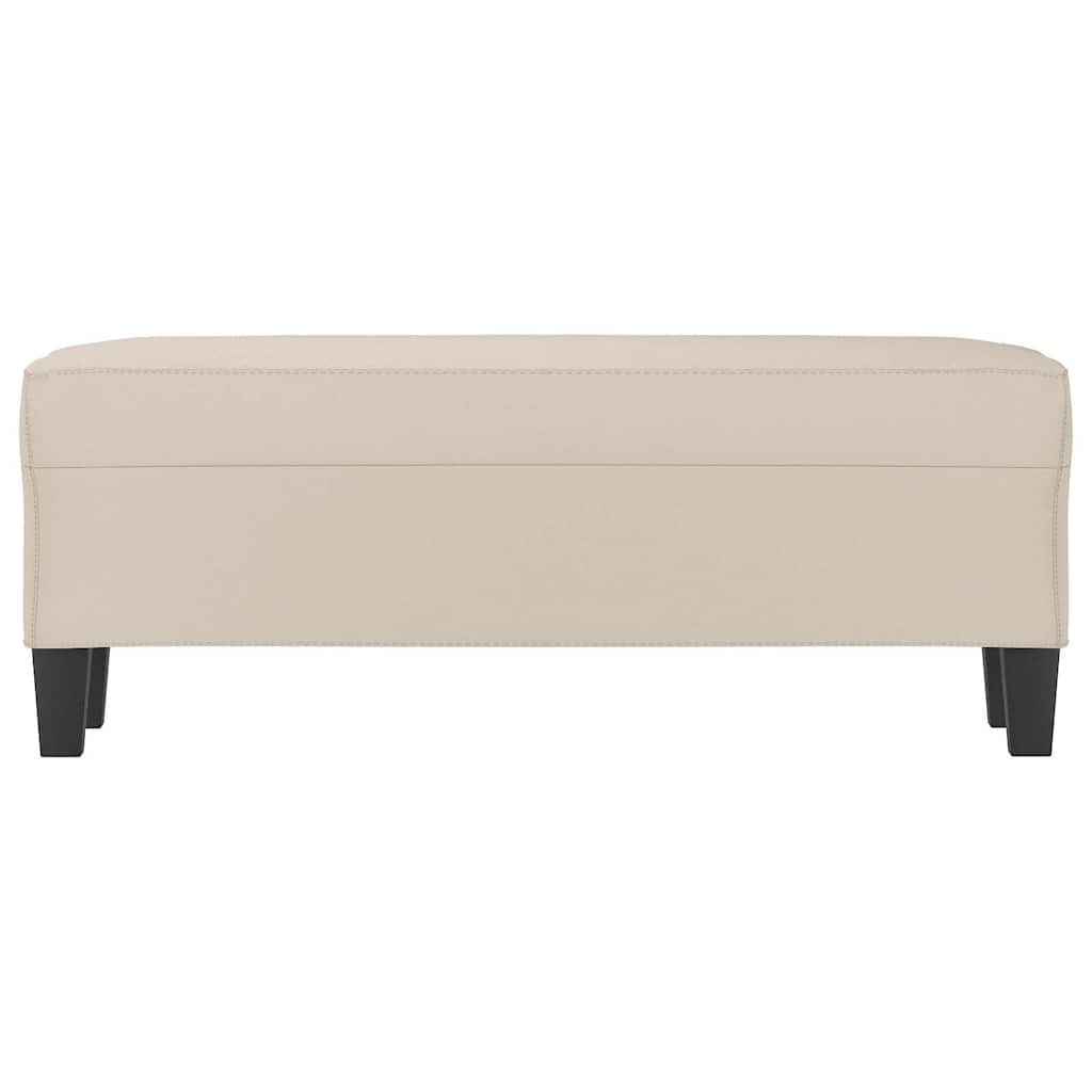 Vidaxl bankje 100x35x41 cm microvezelstof crèmekleurig