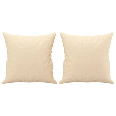 Vidaxl sierkussens 2 st 40x40 cm stof crèmekleurig