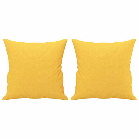 Vidaxl sierkussens 2 st 40x40 cm stof lichtgeel