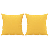 Vidaxl Cuscini decorativi 2 ST 40x40 cm tessuto giallo chiaro