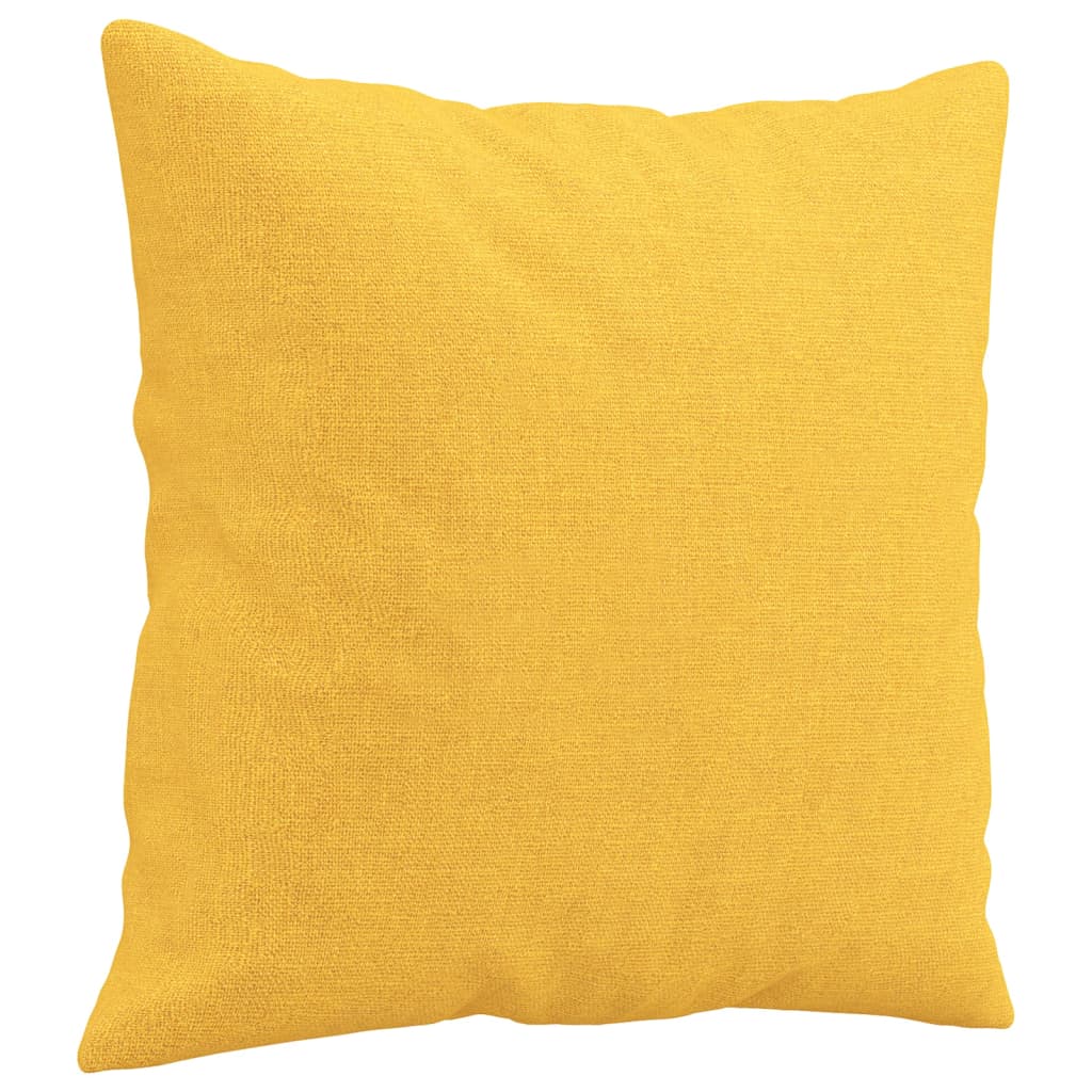 Vidaxl Cuscini decorativi 2 ST 40x40 cm tessuto giallo chiaro