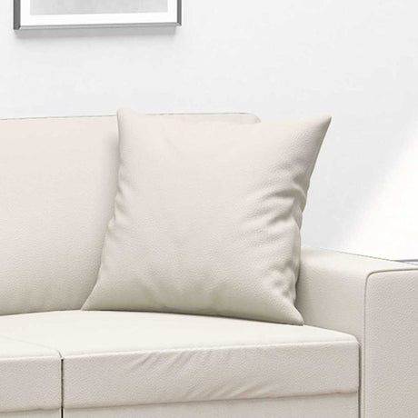Vidaxl sierkussens 2 st 40x40 cm kunstleer crèmekleurig