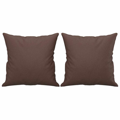 Vidaxl sierkussens 2 st 40x40 cm kunstleer bruin