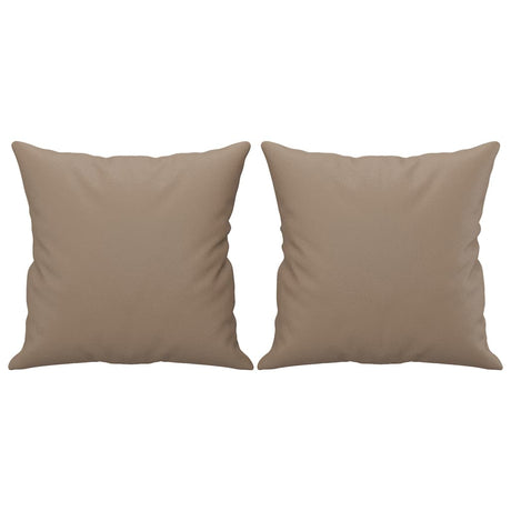 Vidaxl sierkussens 2 st 40x40 cm kunstleer cappuccino