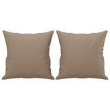 Vidaxl cojines decorativos 2 pcs 40x40 cm Cappuccino de cuero artificial