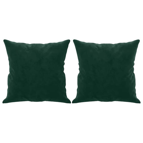 Vidaxl sierkussens 2 st 40x40 cm fluweel donkergroen