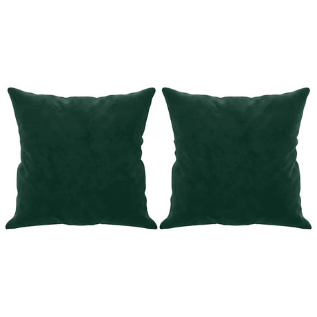 Vidaxl sierkussens 2 st 40x40 cm fluweel donkergroen