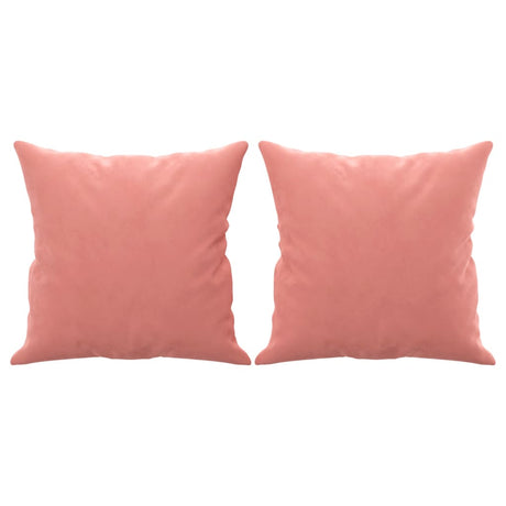 Vidaxl sierkussens 2 st 40x40 cm fluweel roze
