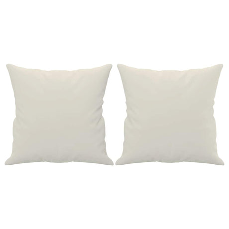Vidaxl sierkussens 2 st 40x40 cm fluweel crèmekleurig