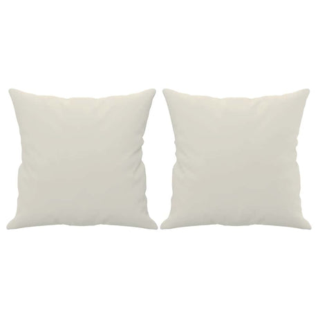 Vidaxl sierkussens 2 st 40x40 cm fluweel crèmekleurig