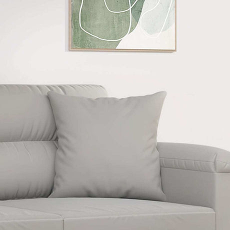 Vidaxl sierkussens 2 st 40x40 cm microvezelstof lichtgrijs