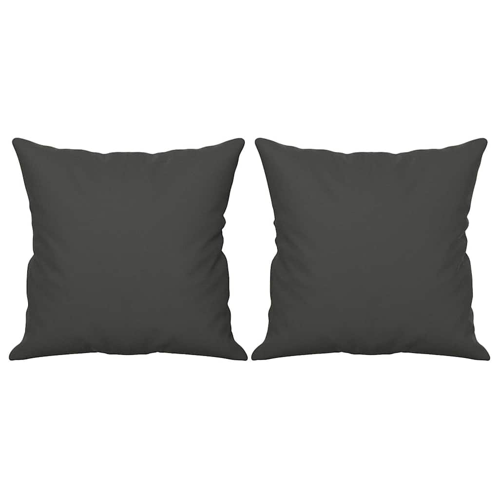 Vidaxl sierkussens 2 st 40x40 cm microvezelstof donkergrijs