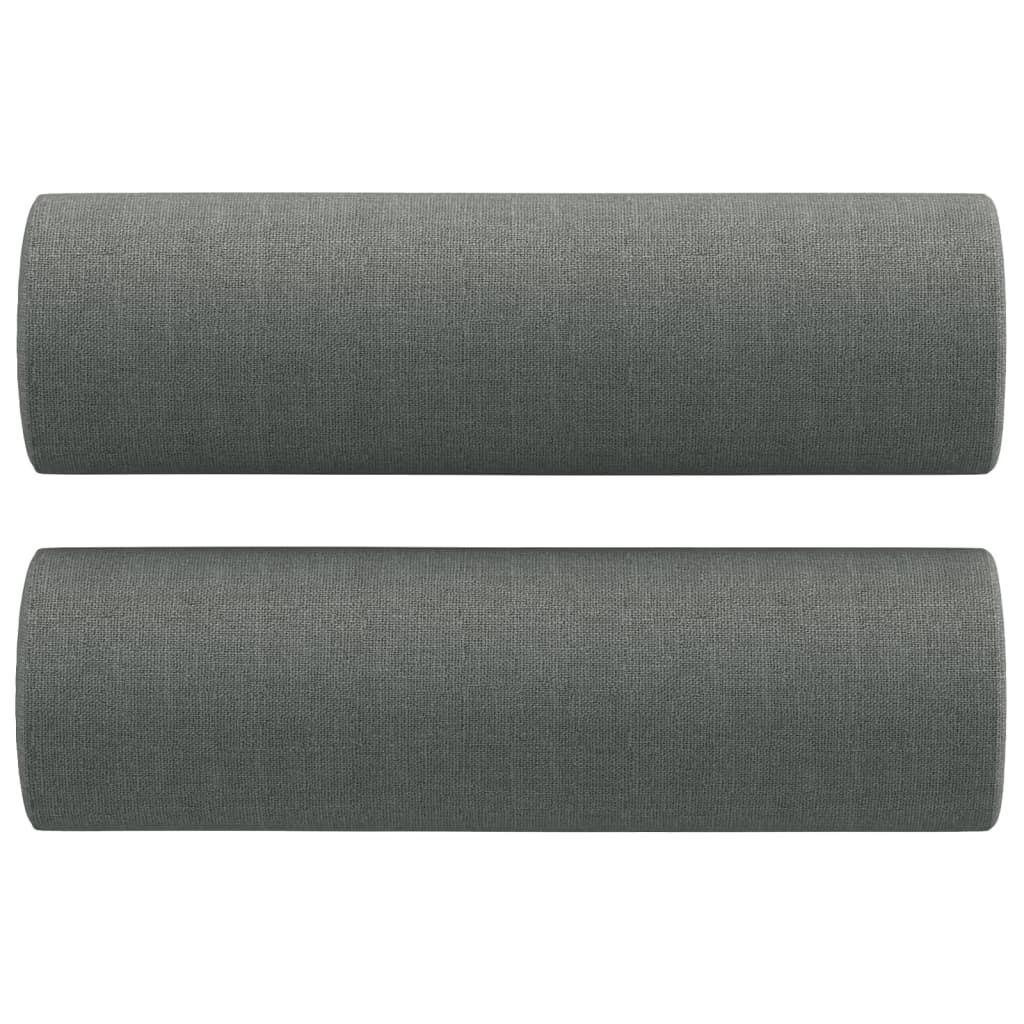 Vidaxl Coussins décoratifs 2 ST 15x50 cm Tissu gris foncé