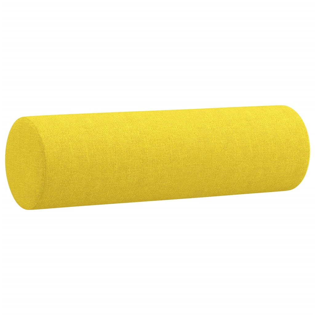 Vidaxl Coussins décoratifs 2 ST 15x50 cm Tissu jaune clair