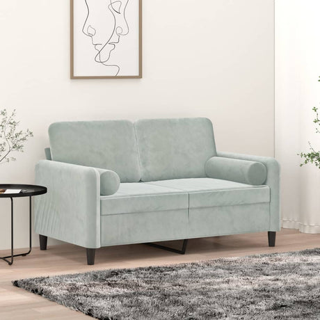 Vidaxl sierkussens 2 st 15x50 cm fluweel lichtgrijs
