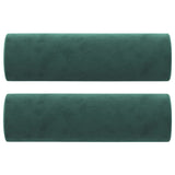 Cojines decorativos de Vidaxl 2 st 15x50 cm terciopelo verde oscuro