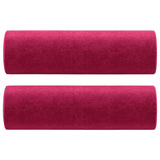 Vidaxl sierkussens 2 st 15x50 cm fluweel wijnrood