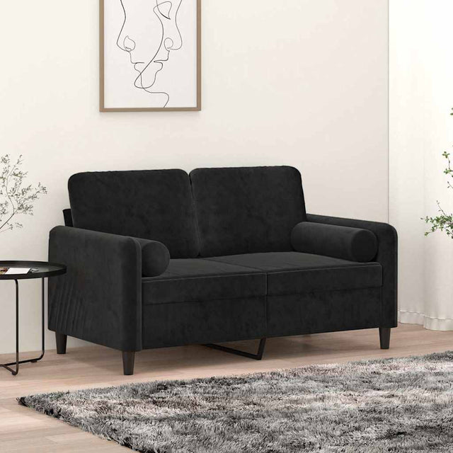 Vidaxl sierkussens 2 st 15x50 cm fluweel zwart