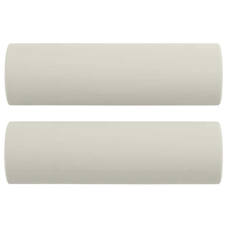 Vidaxl sierkussens 2 st 15x50 cm fluweel crèmekleurig