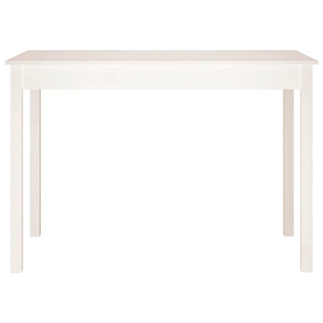Vidaxl eettafel 110x55x75 cm massief grenenhout wit
