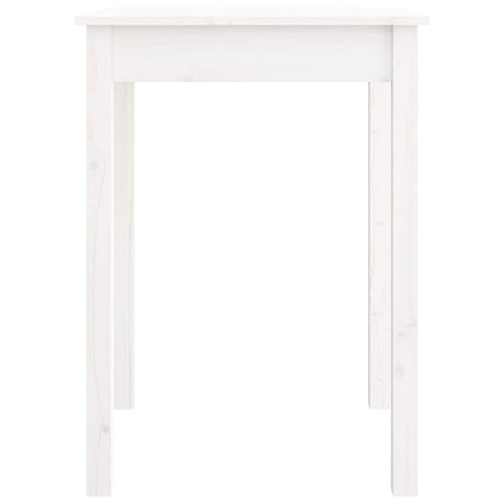 Vidaxl eettafel 55x55x75 cm massief grenenhout wit