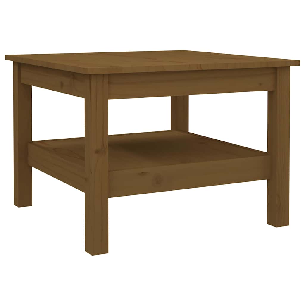 Vidaxl salontafel 55x55x40 cm massief grenenhout honingbruin