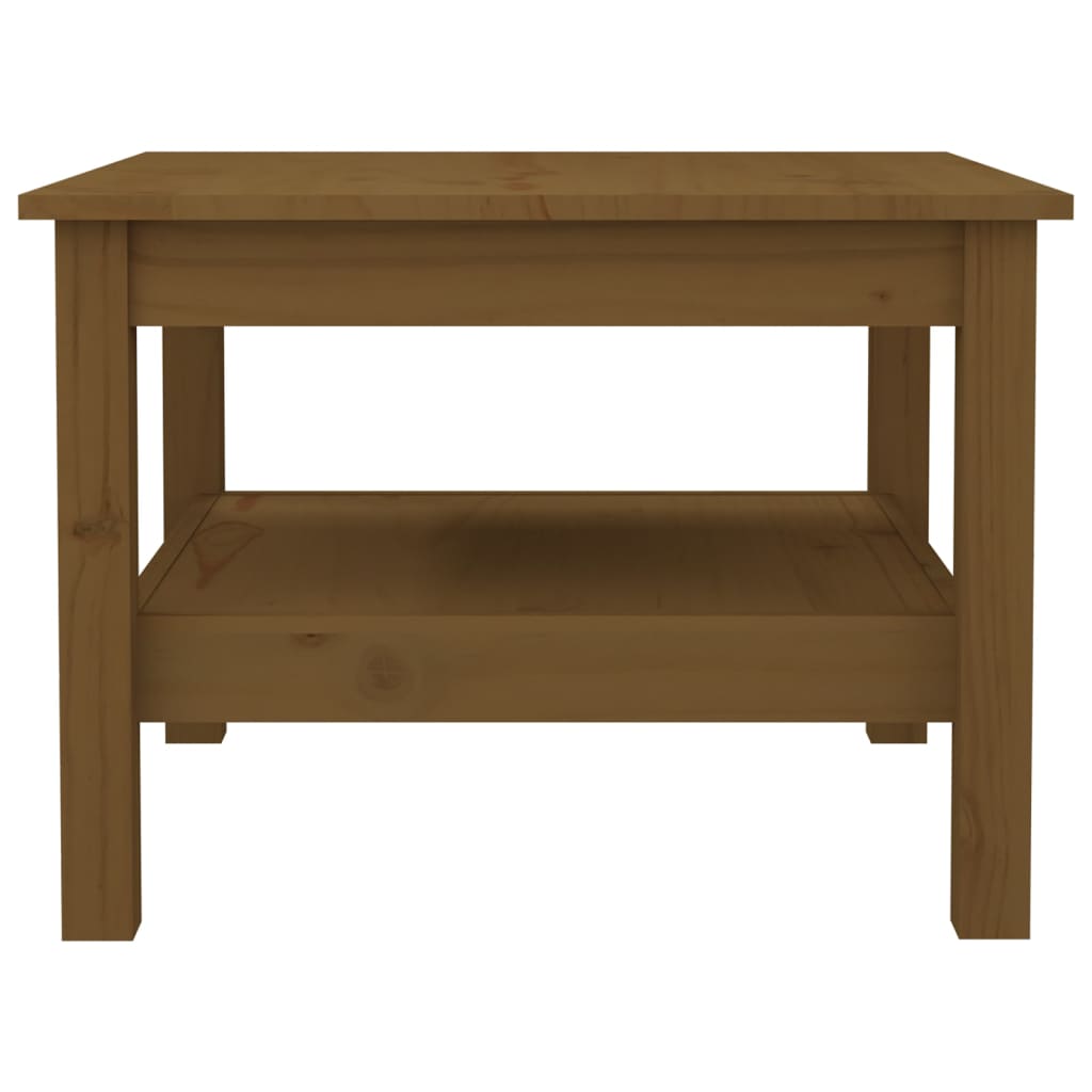 Vidaxl salontafel 55x55x40 cm massief grenenhout honingbruin