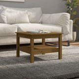 Vidaxl salontafel 55x55x40 cm massief grenenhout honingbruin