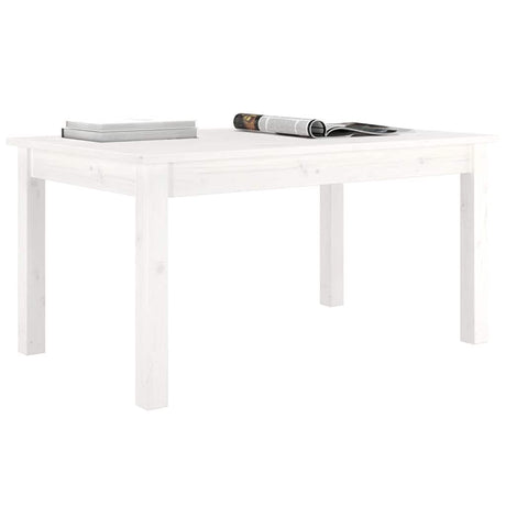 Vidaxl salontafel 80x50x40 cm massief grenenhout wit