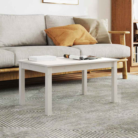 Vidaxl salontafel 80x50x40 cm massief grenenhout wit