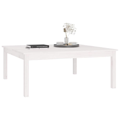 Vidaxl salontafel 100x100x40 cm massief grenenhout wit