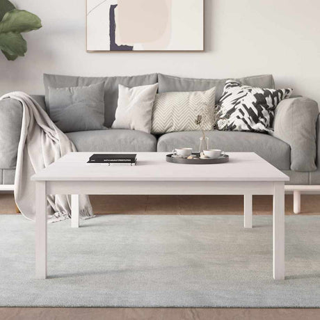 Vidaxl salontafel 100x100x40 cm massief grenenhout wit