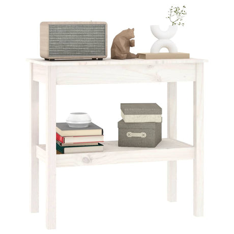Vidaxl wandtafel 80x40x75 cm massief grenenhout wit